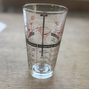 Bartender MIXED DRINK Cocktail RECIPE Bartenders Pint Glass - 12 ounce